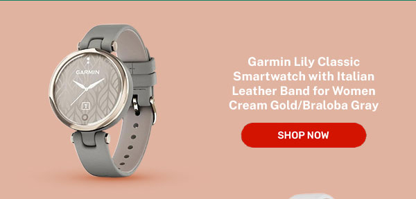 Garmin Lily Classic Smartwatch with Italian Leather Band for Women 