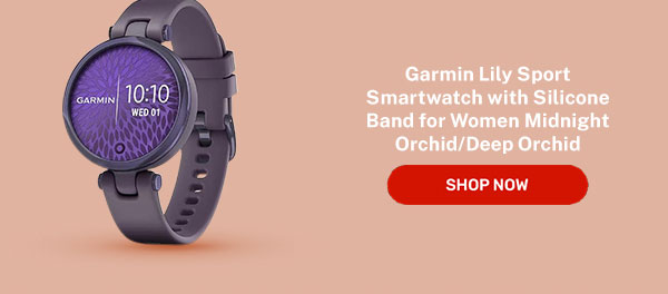 Garmin Lily Sport Smartwatch with Silicone Band for Women 