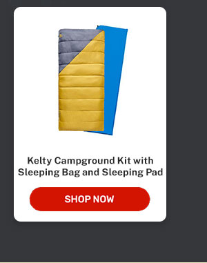 Kelty Campground Kit with Sleeping Bag and Sleeping Pad