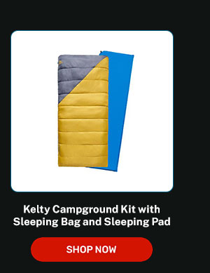 Kelty Campground Kit with Sleeping Bag and Sleeping Pad