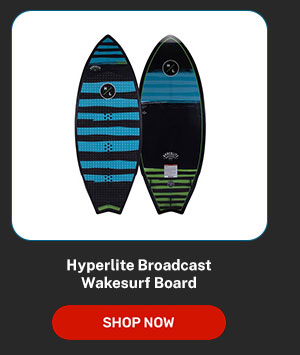 Hyperlite Broadcast Wakesurf Board Black/Blue 4'8