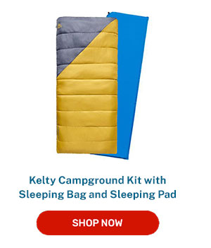 Kelty Campground Kit with Sleeping Bag and Sleeping Pad