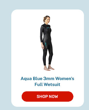 aqua Blue 3mm Women's Full Wetsuit