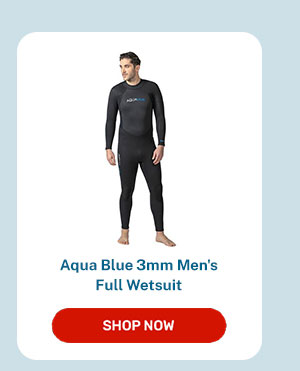 Aqua Blue 3mm Men's Full Wetsuit