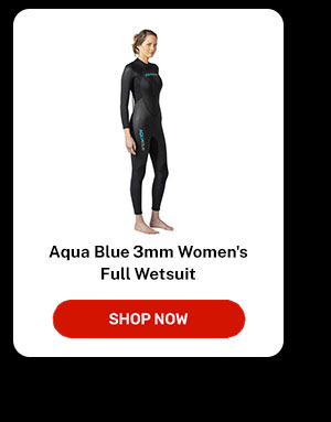 Aqua Blue 3mm Women's Full Wetsuit 2 