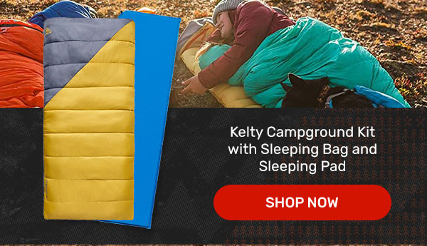 Kelty Campground Kit with Sleeping Bag and Sleeping Pad