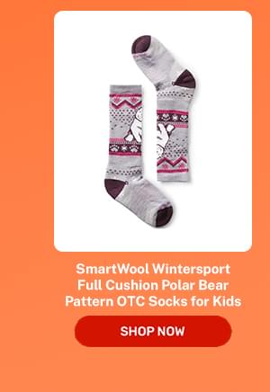 SmartWool Wintersport Full Cushion Polar Bear Pattern OTC Socks for Kids