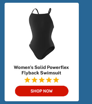 Speedo Women's Solid Powerflex Flyback Swimsuit