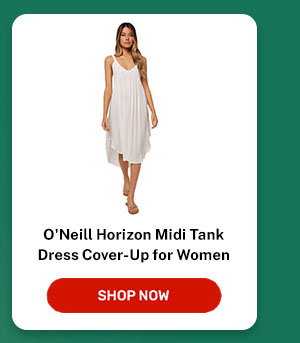 O'Neill Horizon Midi Tank Dress Cover-Up for Women Large Vanilla