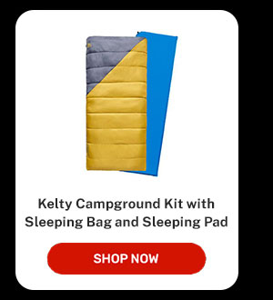 Kelty Campground Kit with Sleeping Bag and Sleeping Pad