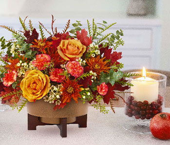 Teleflora's Modern Copper Centerpiece