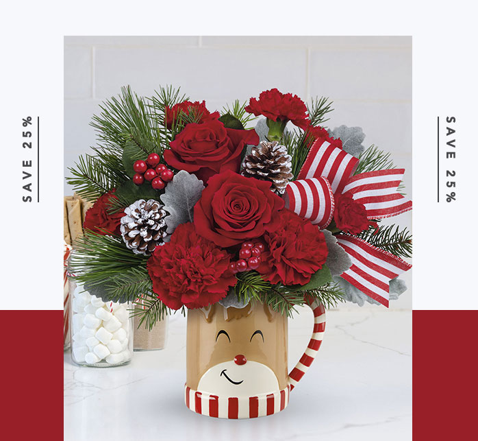 Teleflora's Send a Hug Reindeer Wish Bouquet