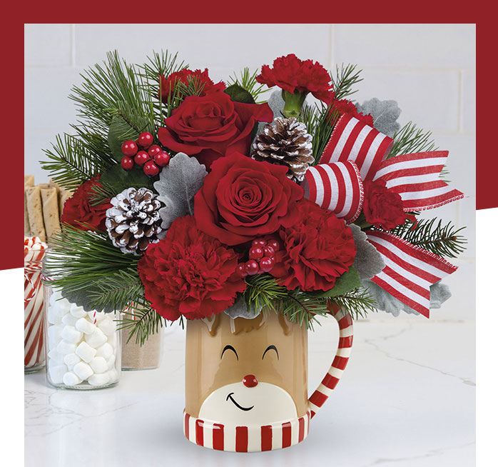 Teleflora's Send a Hug Reindeer Wish Bouquet