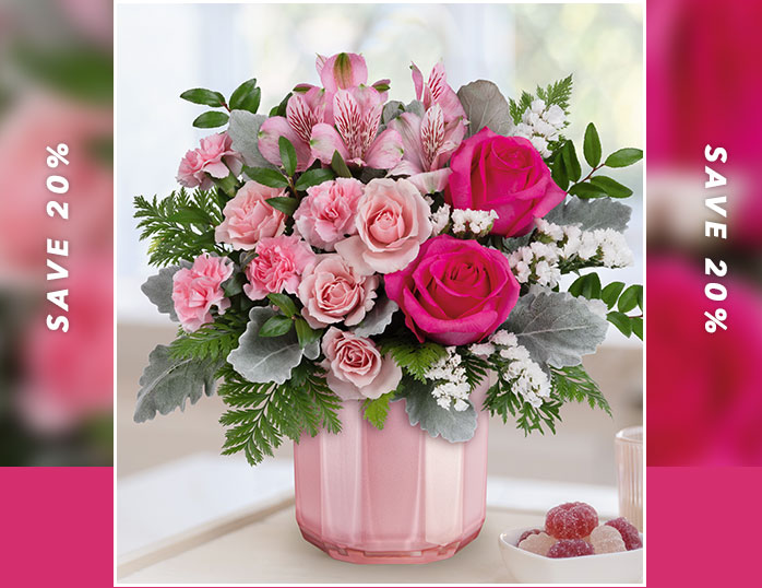 Teleflora's Blushing Gem Bouquet