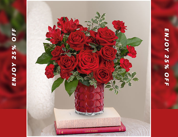 Teleflora's Radiant Hearts Bouquet