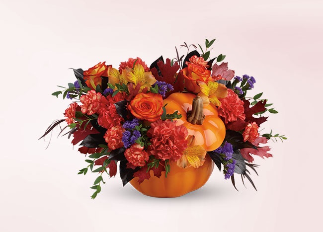 Teleflora's Hauntingly Pretty Pumpkin Bouquet