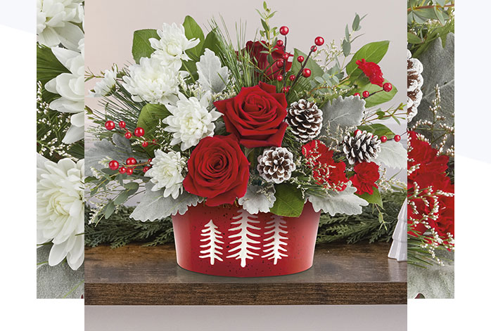 Teleflora's Snowy Pines Centerpiece