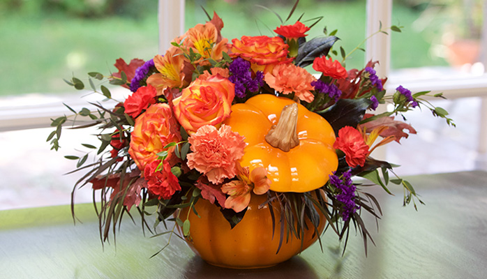 Teleflora's Hauntingly Pretty Pumpkin Bouquet