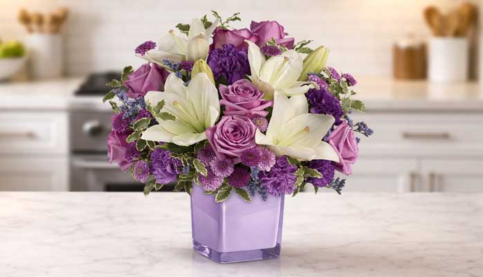 Teleflora's Pleasing Purple Bouquet
