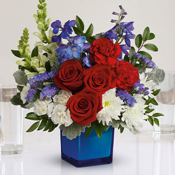 Teleflora's Red, White, & Blooms Bouquet