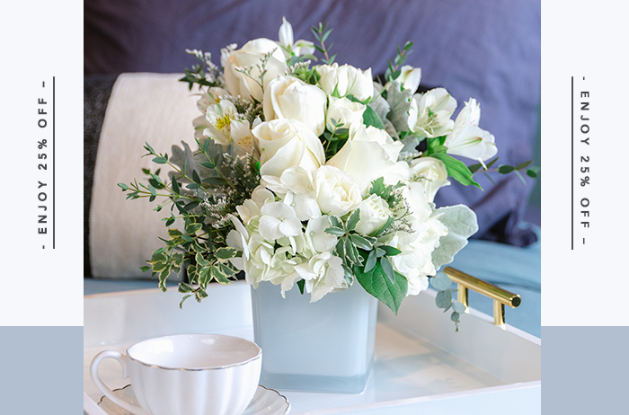 Teleflora's Peaceful Clouds Bouquet