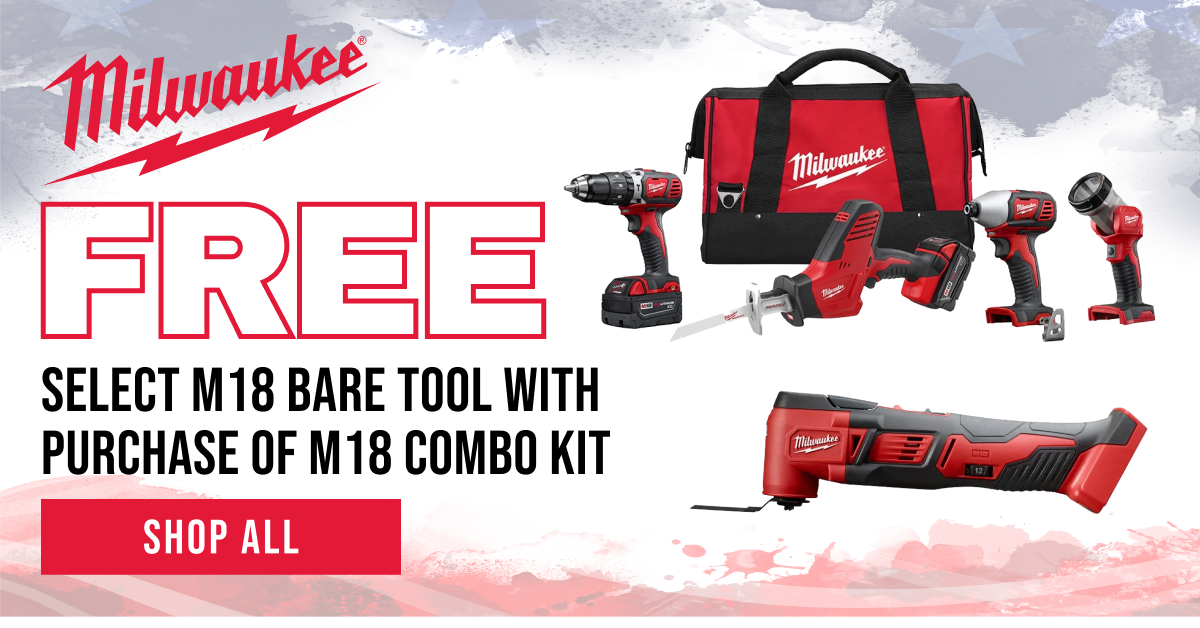 FREE select M18 Bare Tool with purchase of M18 Combo Kit // Shop All