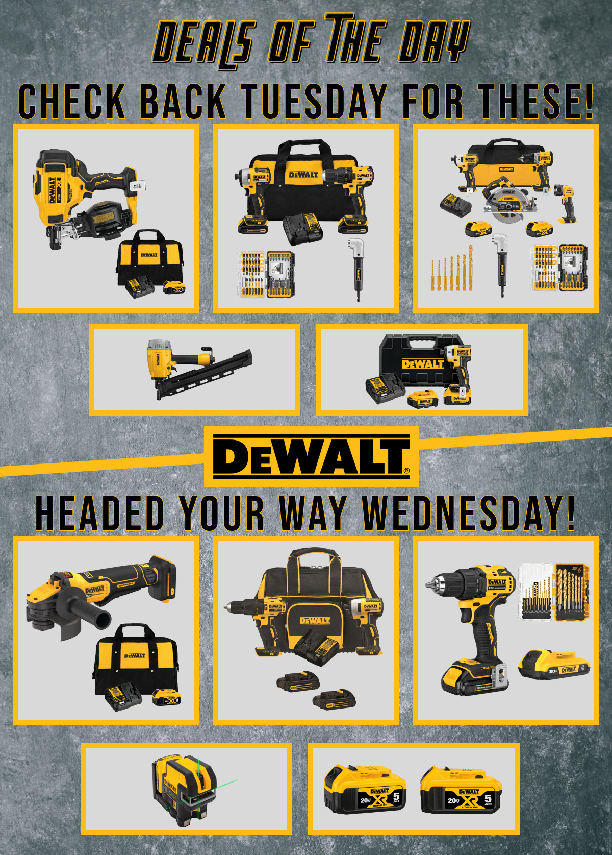 Check Back Tuesday and Wednesday for More Deals of the Day!