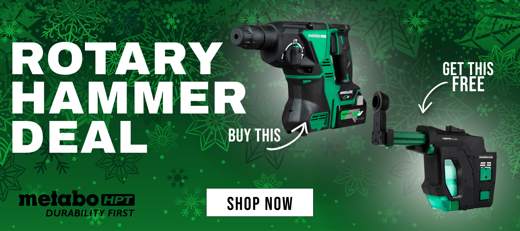 Metabo HPT // Rotary Hammer Deal // Buy This, Get This Free // SHOP NOW