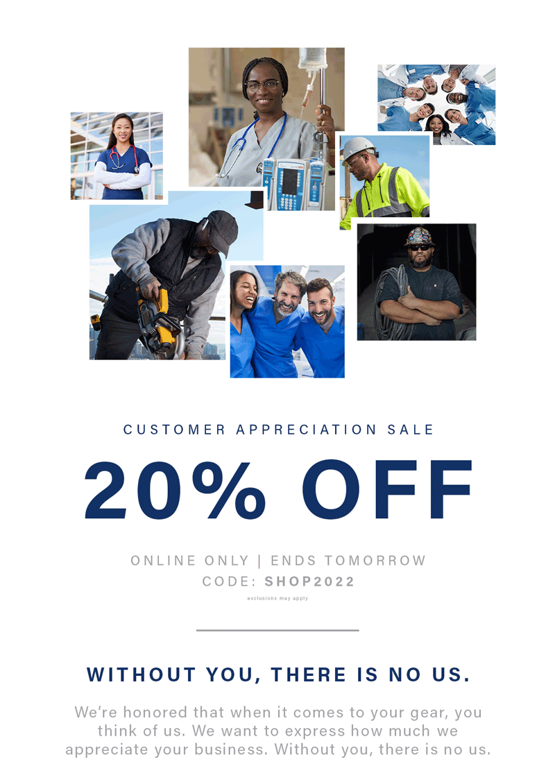 Ends Tomorrow 20 Off Customer Appreciation Sale Work N Gear